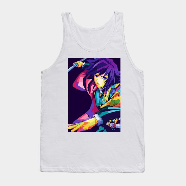 Tomioka Giyu Pop Art Tank Top by Zet Art